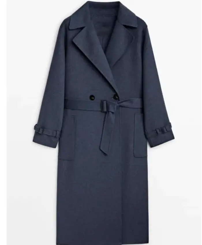 Keeley Hawes Orphan Black Echoes Blue Trench Coat