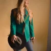 Keepin Country Cool Lainey Wilson Green Fringe Blazers