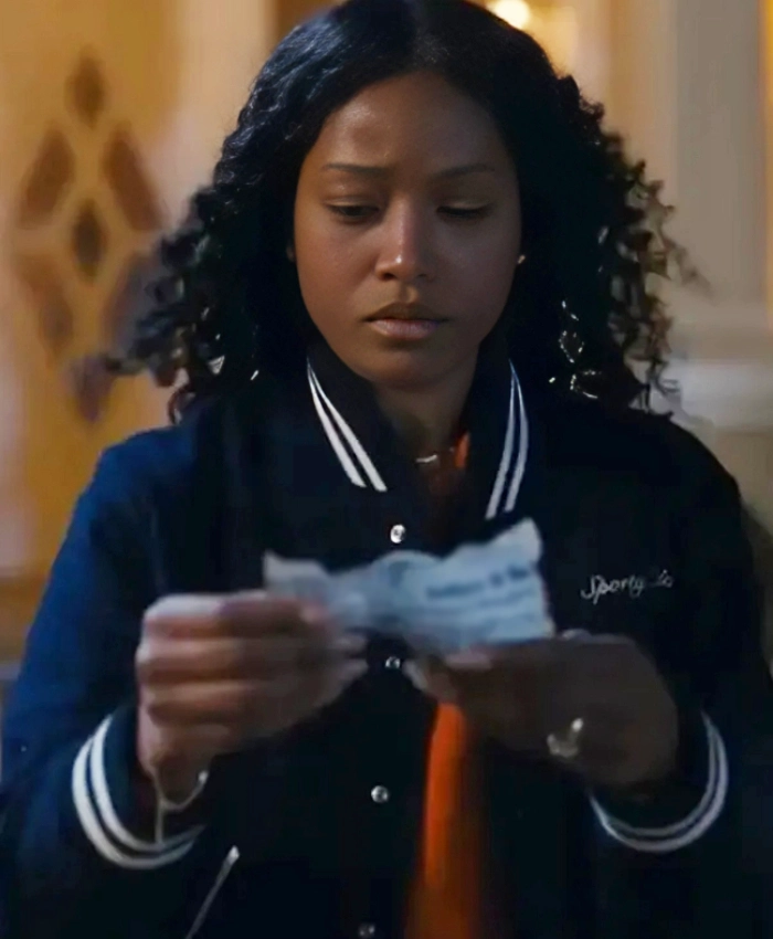 Keke Palmer Fisher TV Series The Burbs 2026 Samira Greene Black Varsity Jacket