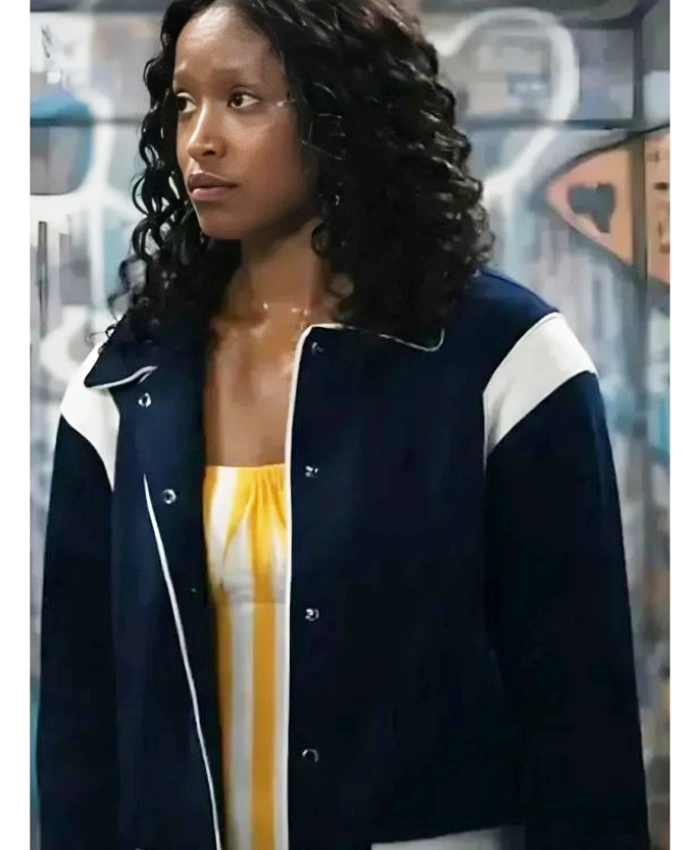 Keke Palmer TV Series The Burbs 2026 Samira Blue Bomber Jacket
