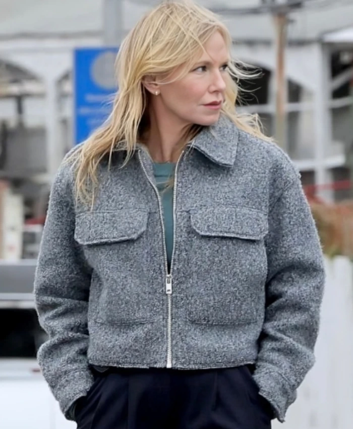 Kelli Giddish TV Series Law Order Special Victims Unit S27 Detective Amanda Rollins Grey Wool Jacket