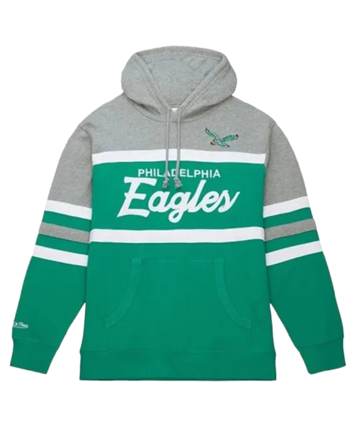 Kelly Green Philadelphia Eagles Head Coach Grey Pullover Hoodie