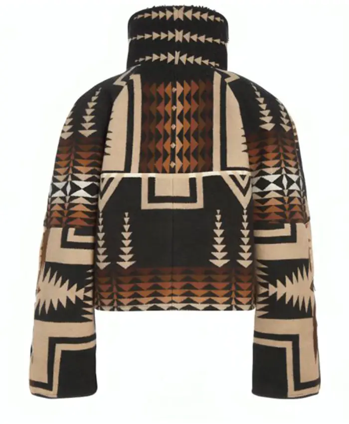 Kelly Reilly Yellowstone Beth Dutton Shearling Collar Aviator Jacket