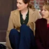 Kelly Townsend The Christmas Baby 2025 Katherine Barrell Brown Wool Coat