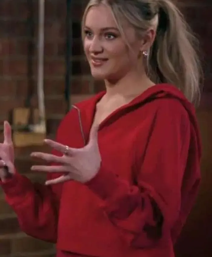 The Voice S27 Kelsea Ballerini Red Hooded Jacket - Image 3
