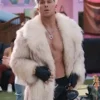 Ken Barbie Movie 2023 Ryan Gosling White Fur Trench Coat
