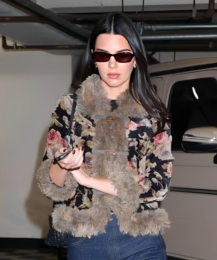 Kendall Jenner 2026 Vintage Fur Duffle Jacket For Women