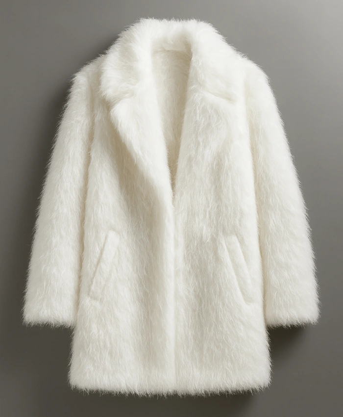 Kennedy Stidham 2026 White Fur Coat