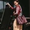 KidSuper X Mercedes Benz Dominik Szoboszlai Burgundy Racer Jacket For Men And Womwn