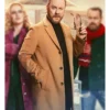 Kiefer Sutherland Film Tinsel Town 2025 Bradley Mack Long Wool Coat