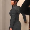 Kim Kardashian Alls Fair 2025 Grey Blazer
