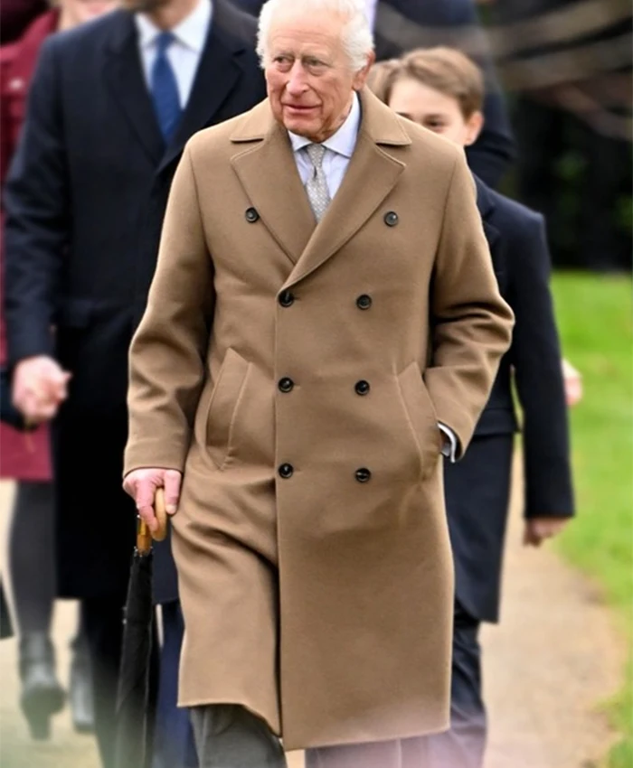 King Charles Brown Wool Coat
