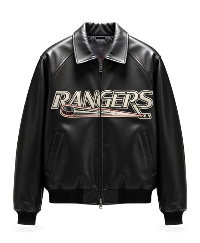 Kith AVIREX NY Rangers Black Jacket