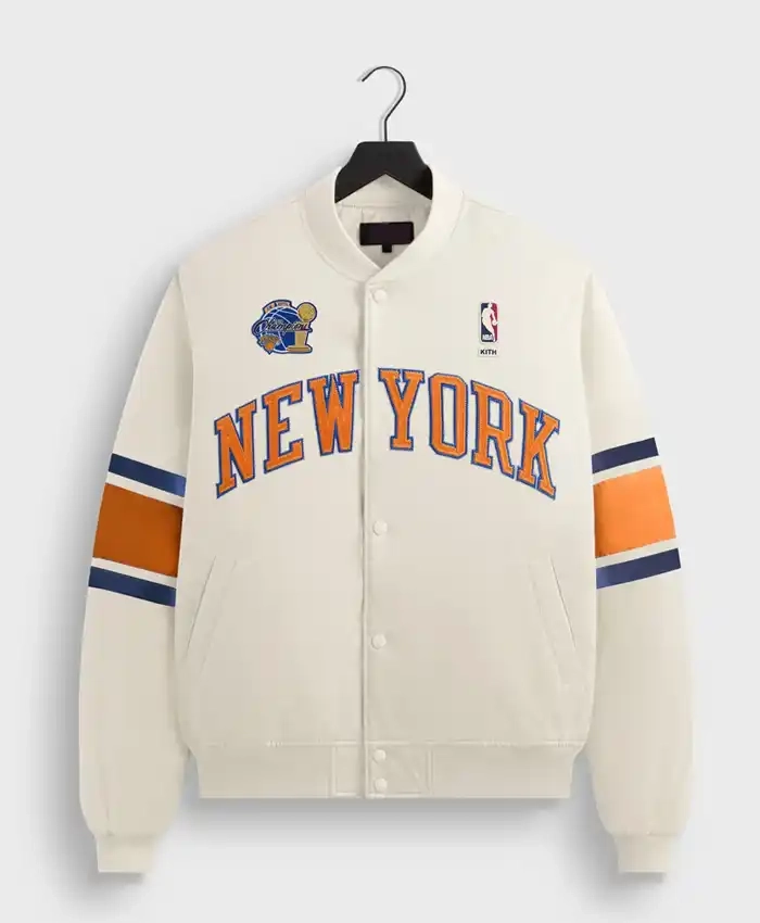 Kith NY Knicks Champions Off White Jacket