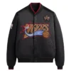 Kith For NBA All Star Philadelphia 76ers Black Snap Tab Bomber Jacket