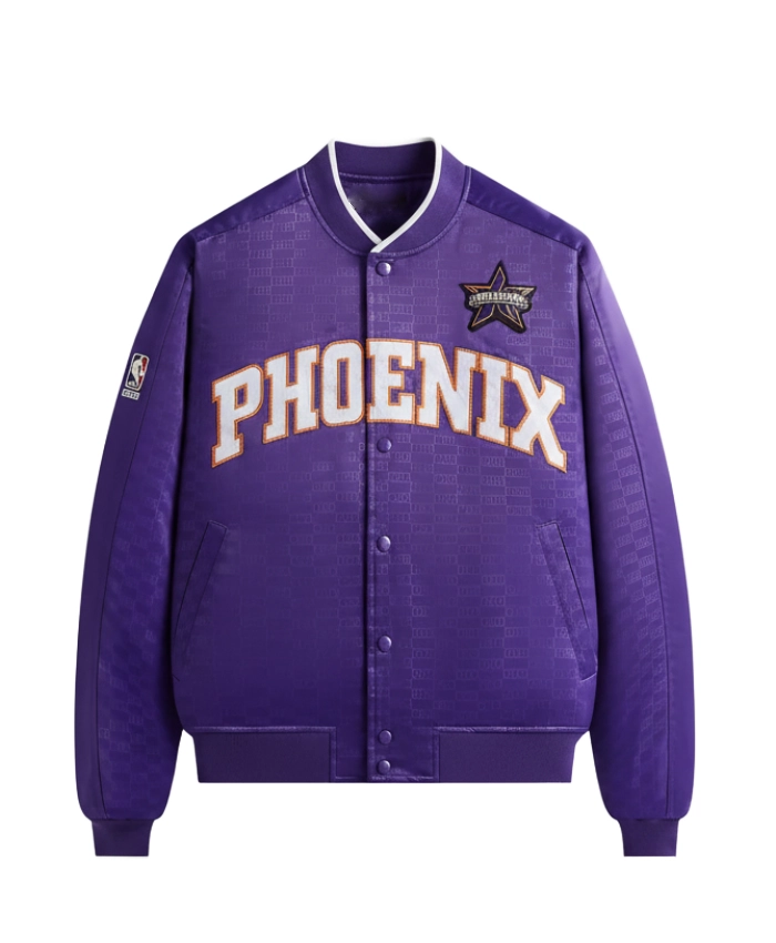 Kith For NBA All Star Phoenix Suns Snap Tab Purple Bomber Jacket