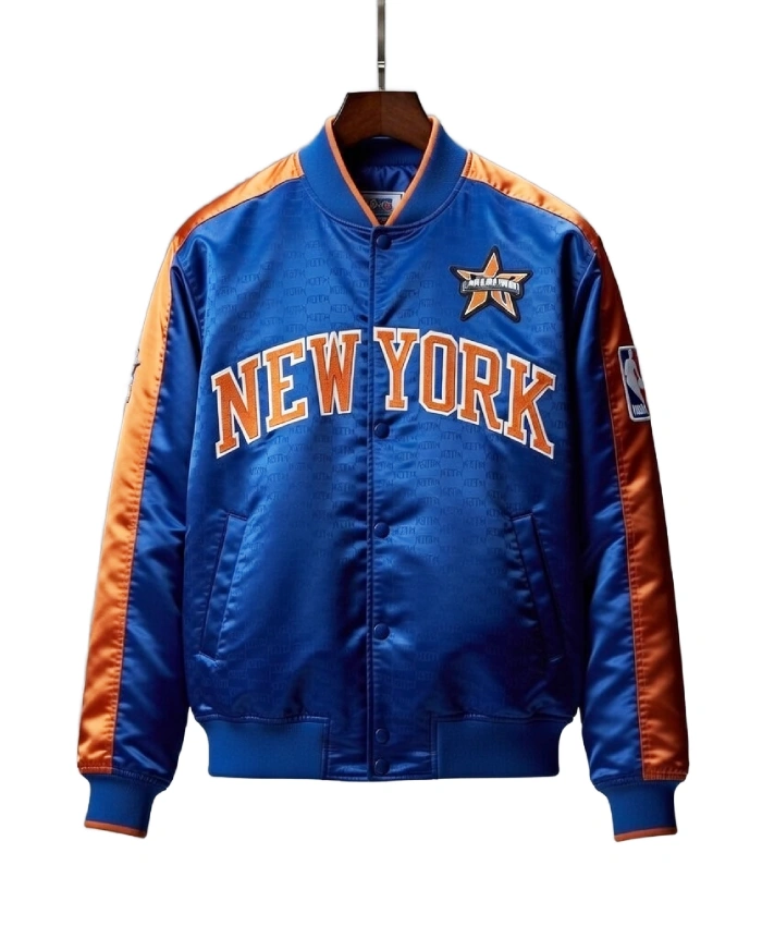 Kith X New York Knicks BLUE Bomber Jacket