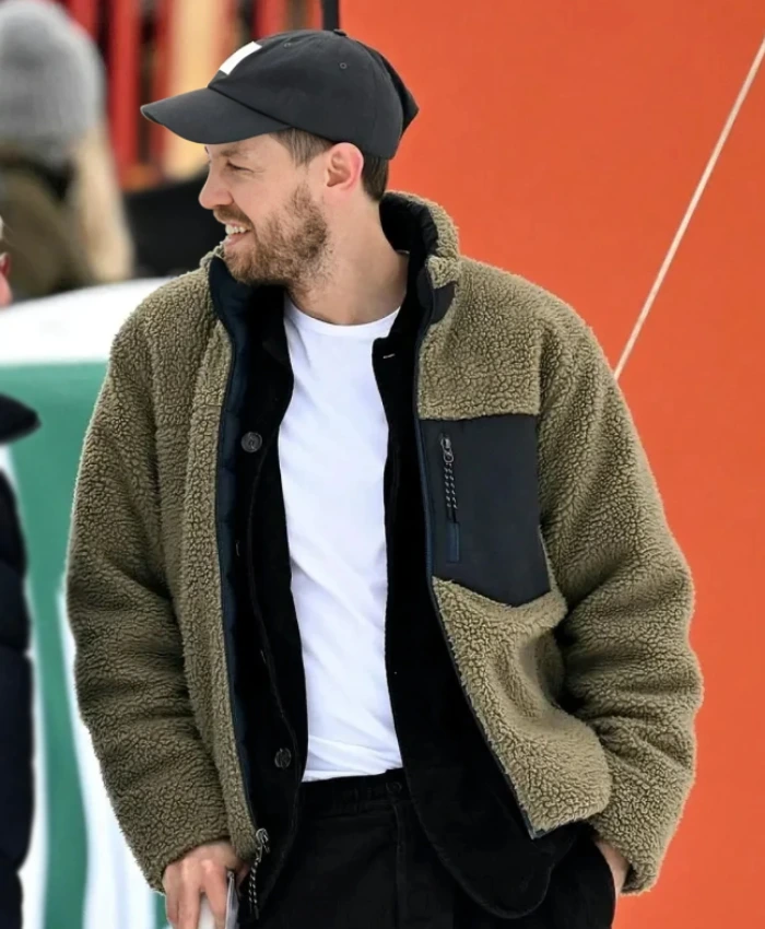Kitz Charity Race 2026 Sebastian Vettel Sherpa Fleece Olive Jacket