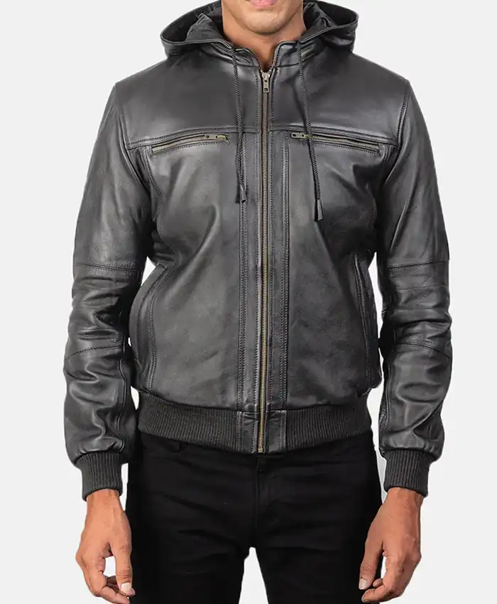 Klaus Mikaelson The Originals Diaries Joseph Morgan Black Leather Hooded Jacket