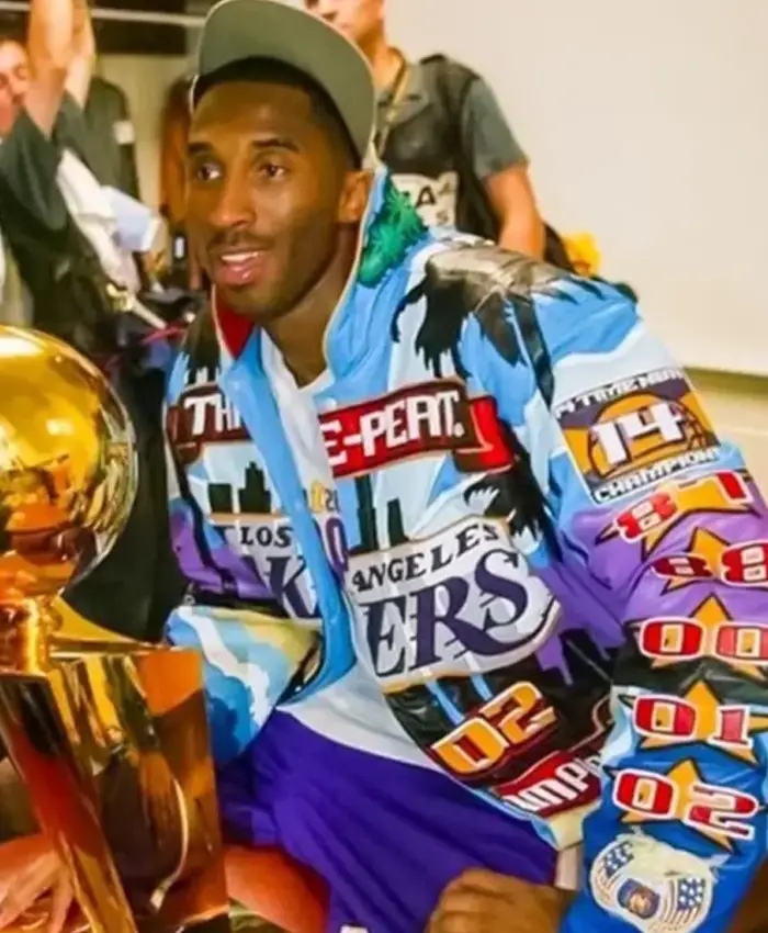 Kobe Bryant 3 Peat Leather Jacket 1