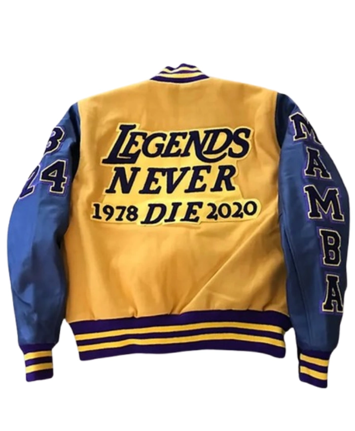 Kobe Bryant Legends Never Die Yellow And Blue Jacket
