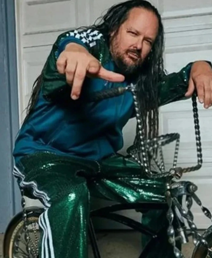 Korn X Adidas Green Sequin Tracksuit For Unisex