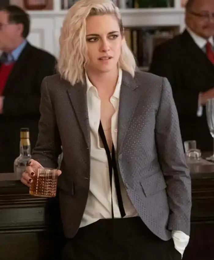 Kristen Stewart Happiest Grey Blazer
