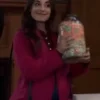 Kristen Vaganos TV Series General Hospital 2025 Molly Lansing Davis Short Wool Blend Double Breasted Peacoat Pink