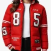 Kyle Juszczyk Kittle Puffer Jacket Womens