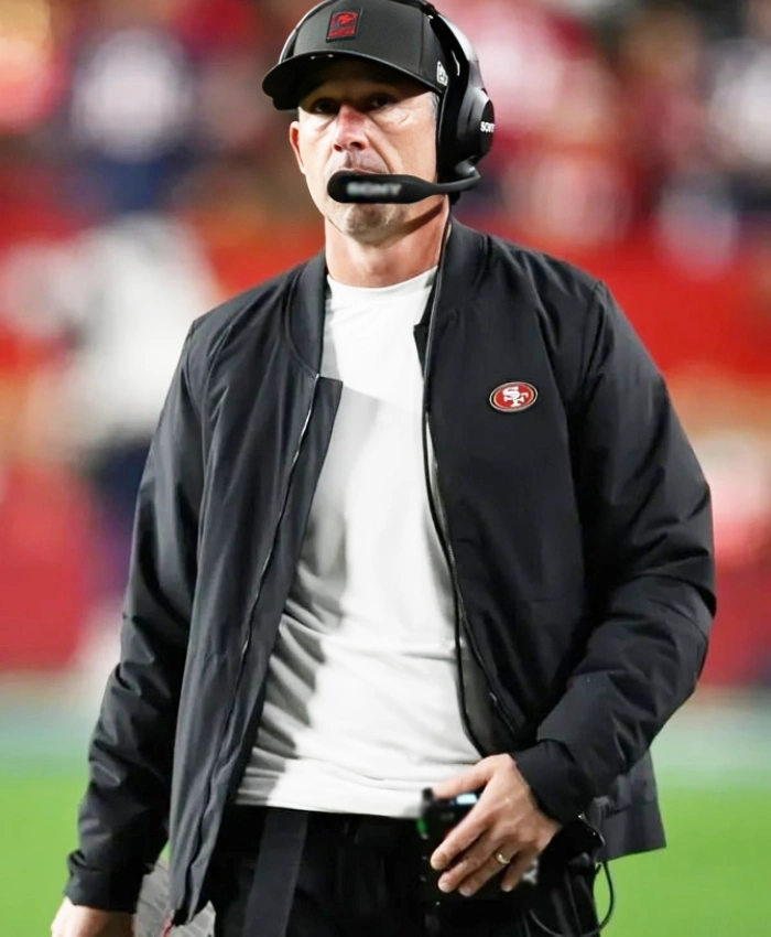Kyle Shanahan San Francisco 49ers Full Zip Black Bomber Jacket