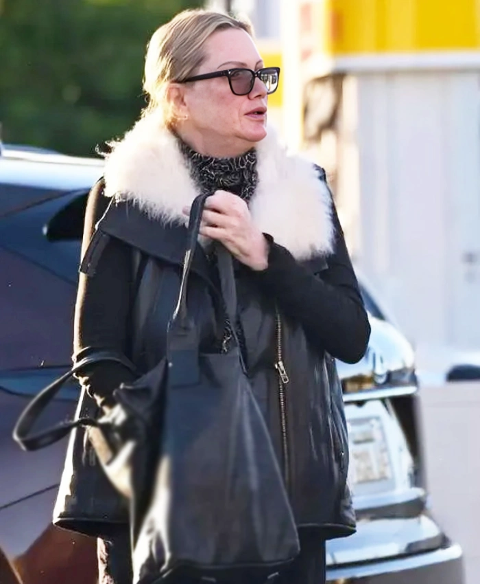 Alternative view of LA 2025 Alice Evans Black Leather Vest