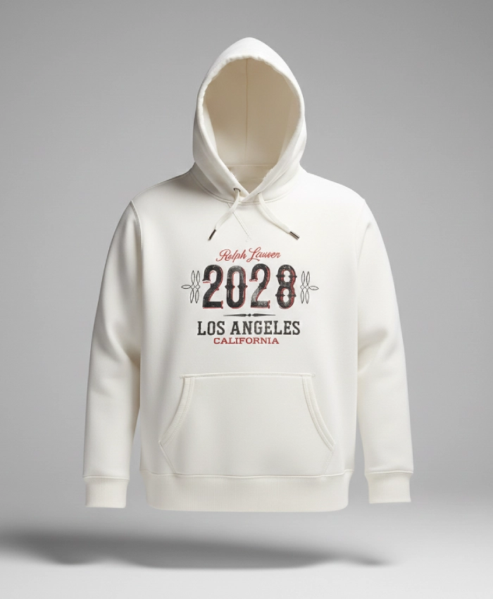 LA 2028 Summer Olympics Polo Ralph Lauren Pullover Hoodie In White