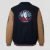 LA All Star Game Blue And Tan Varsity Jacket
