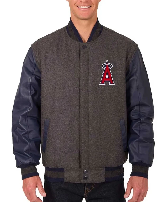 LA Angels CharcoalNavy Varsity Jacket