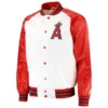 LA Angels Clean Up Hitter White And Red Jacket