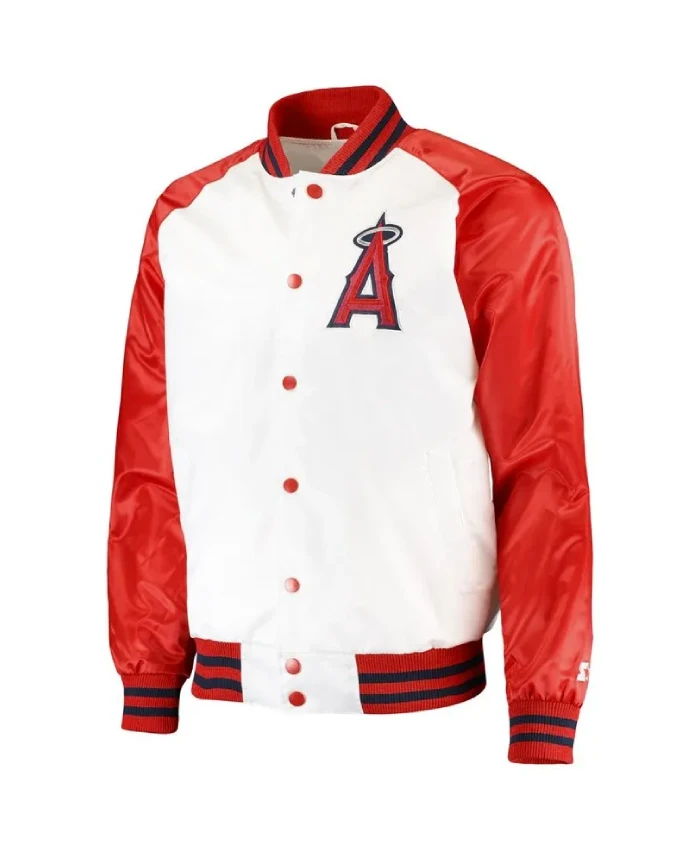LA Angels Clean Up Hitter White And Red Jacket