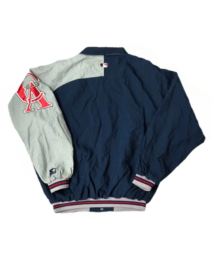LA Angels Silver Gray And Blue Bomber Jacket