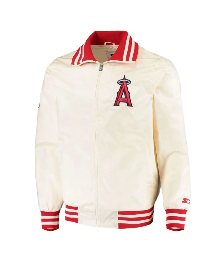 LA Angels The Captain II Cream Satin Jacket