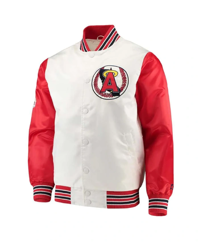 LA Angels The Legend White And Red Satin Jacket