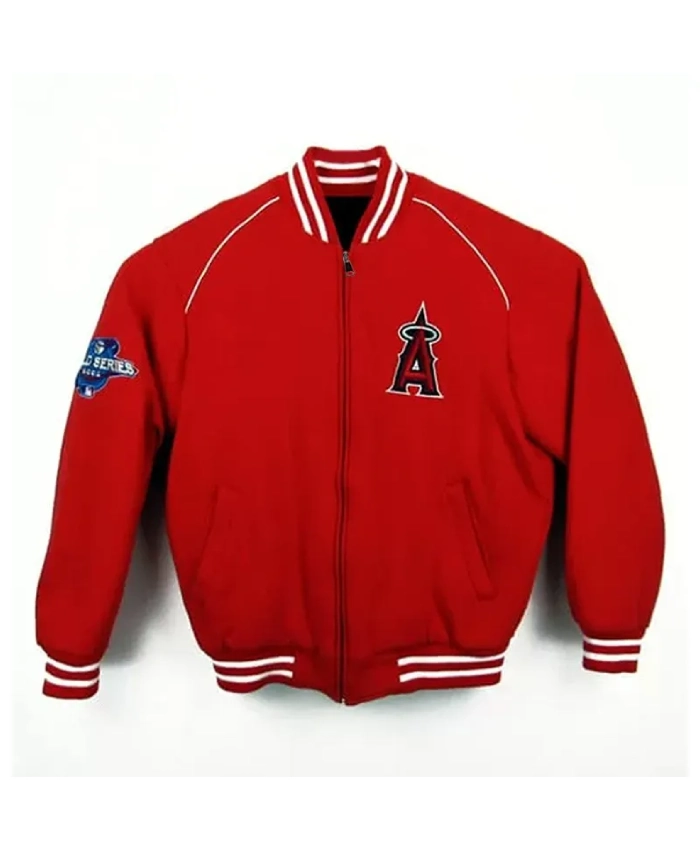 LA Angels World Series Varsity Red Wool Jacket