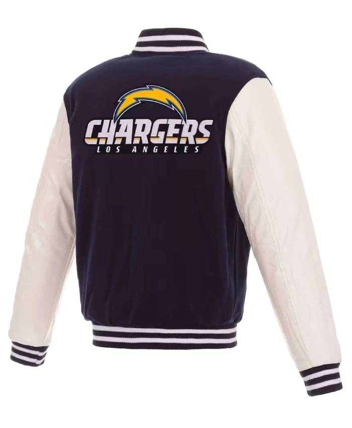 LA Chargers Navy And White Varsity Jacket
