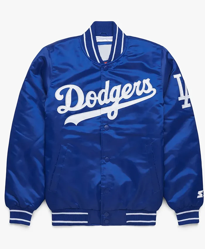 LA Dodgers 90s Throwback Black Varsity Jacket