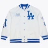 LA Dodgers Arctic White Lightweight Satin Jacket