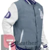 LA Dodgers Blue And White Denim Varsity Jacket