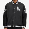 LA Dodgers First Rounder Varsity Jacket Mens