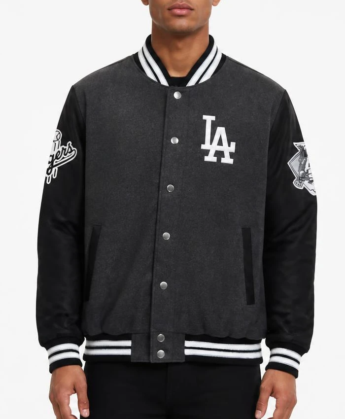 LA Dodgers First Rounder Varsity Jacket Mens