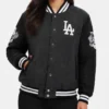 LA Dodgers First Rounder Varsity Jacket Womens