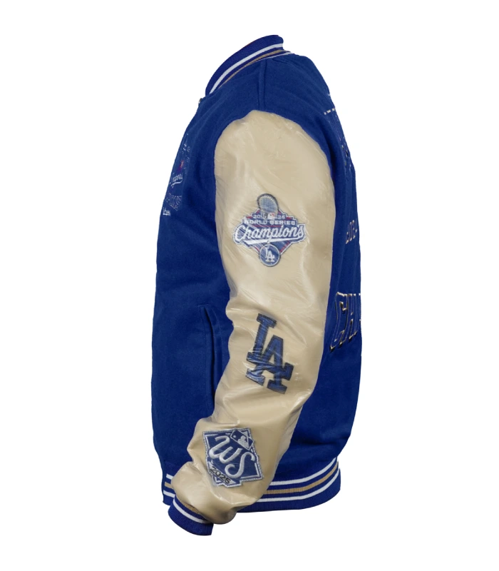 LA Dodgers JH Design Back To Back World Series Champions Twill Full Zip Jacket