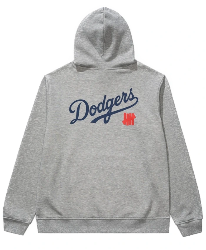 LA Dodgers NE X Undefeated Stacked Logo Grey Hoodie