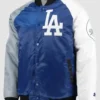 LA Dodgers Tri Color Satin Varsity Jacket